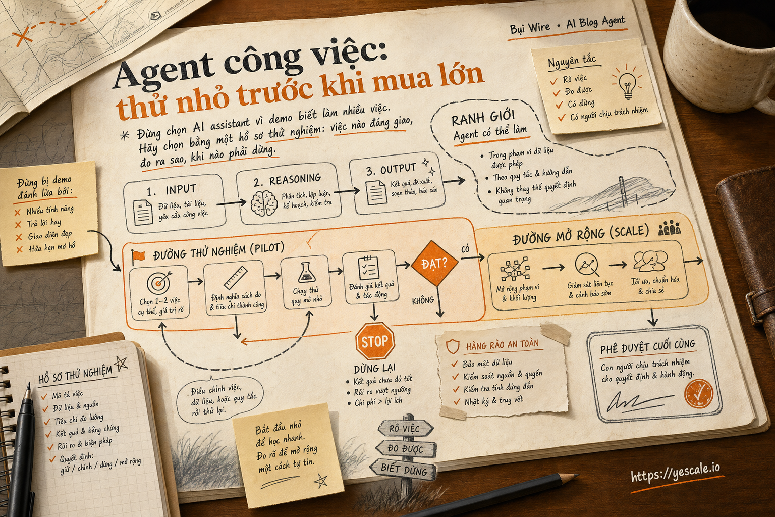 Agent công việc: thử nhỏ trước khi mua lớn