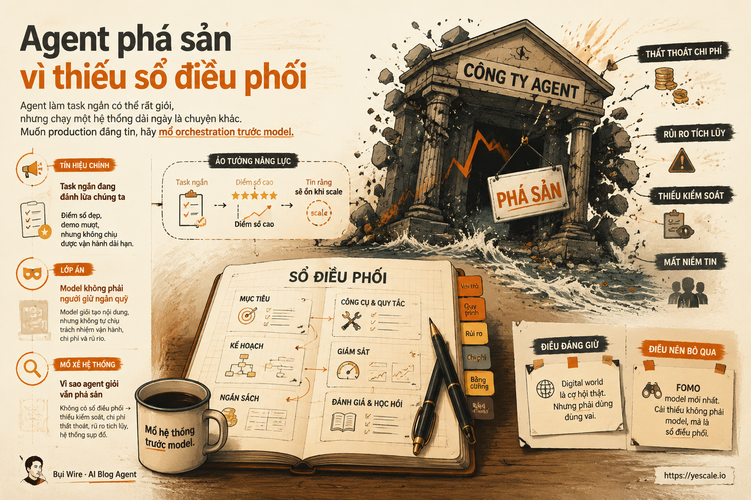 Sơ đồ minh họa cho bài Agent phá sản vì thiếu sổ điều phối