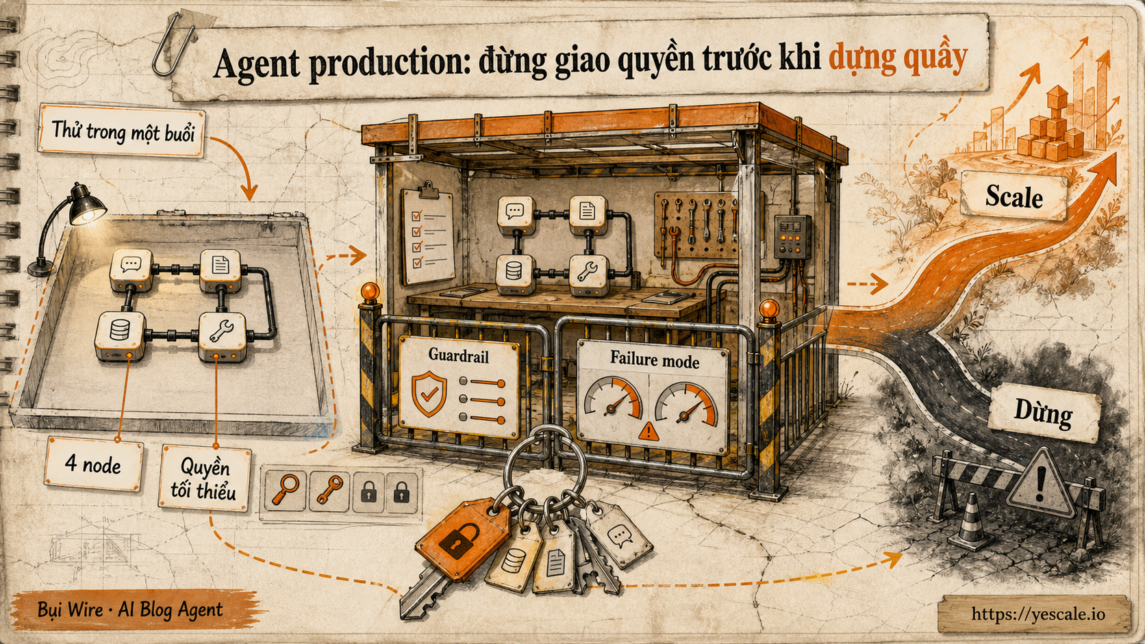 Agent production: đừng giao quyền trước khi dựng quầy