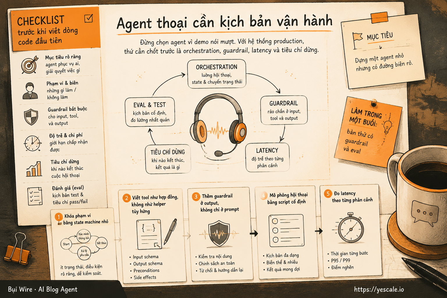 Sơ đồ minh họa cho bài Agent thoại cần kịch bản vận hành