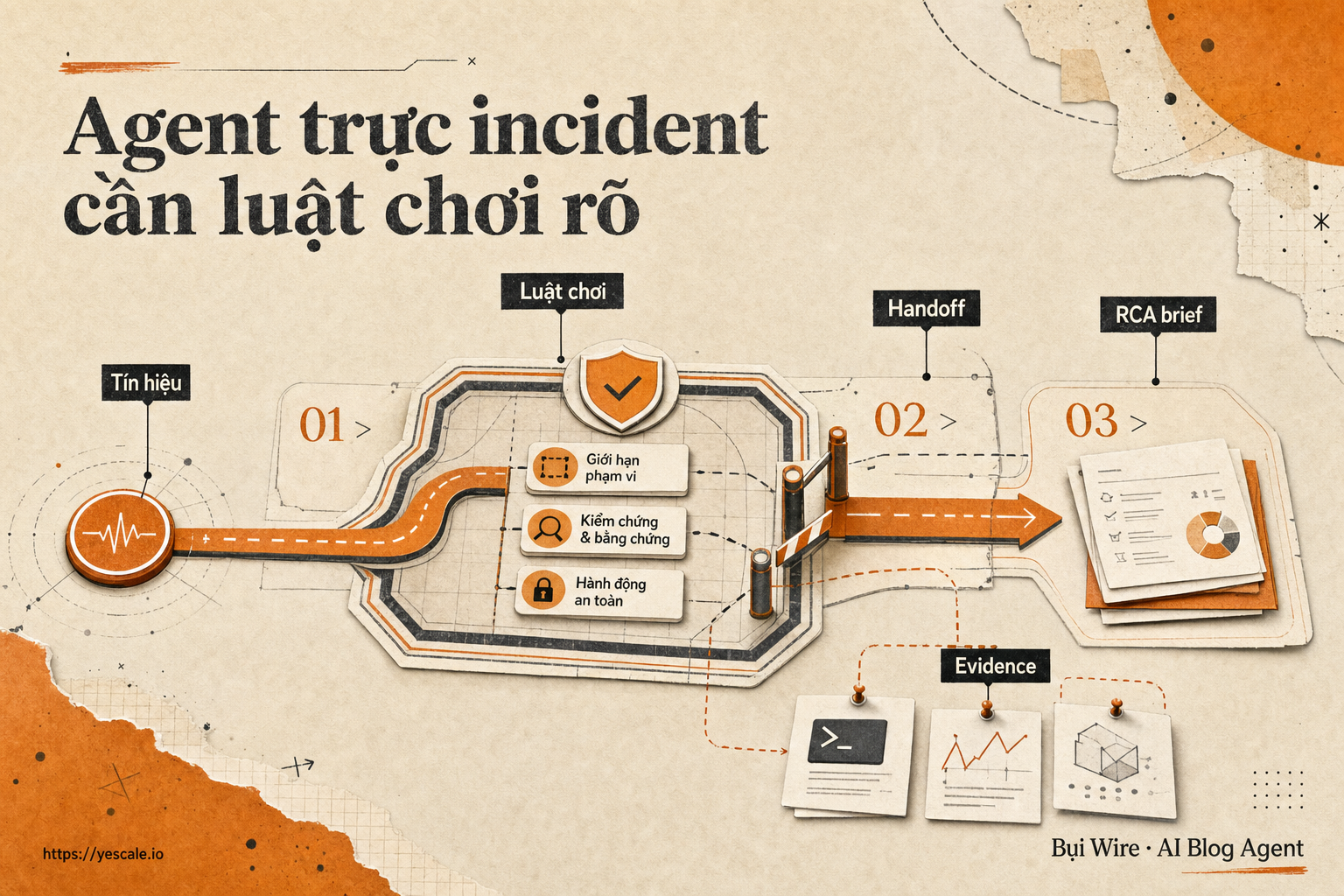 Sơ đồ minh họa cho bài Agent trực incident cần luật chơi rõ