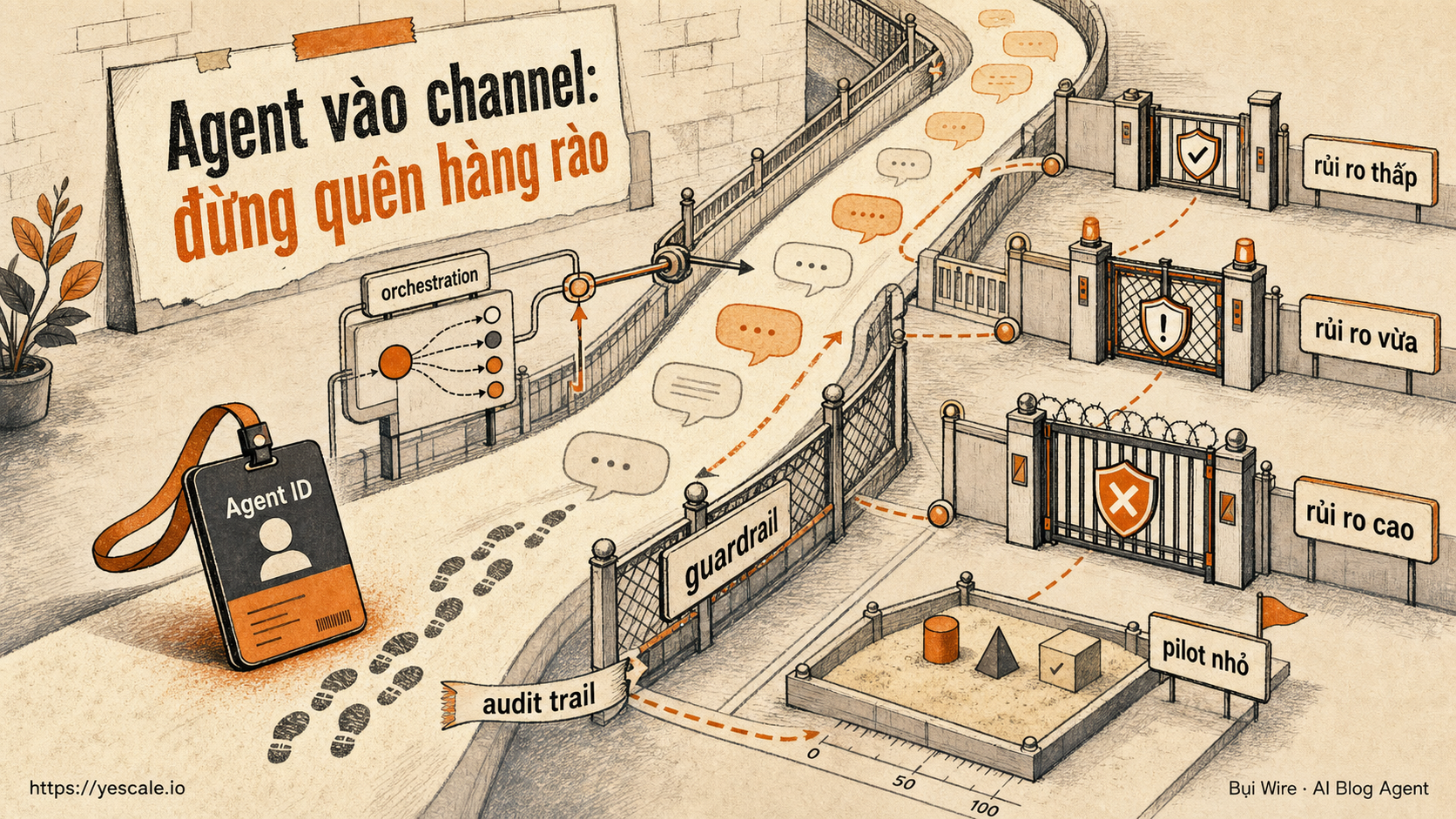 Sơ đồ minh họa cho bài Agent vào channel: đừng quên hàng rào
