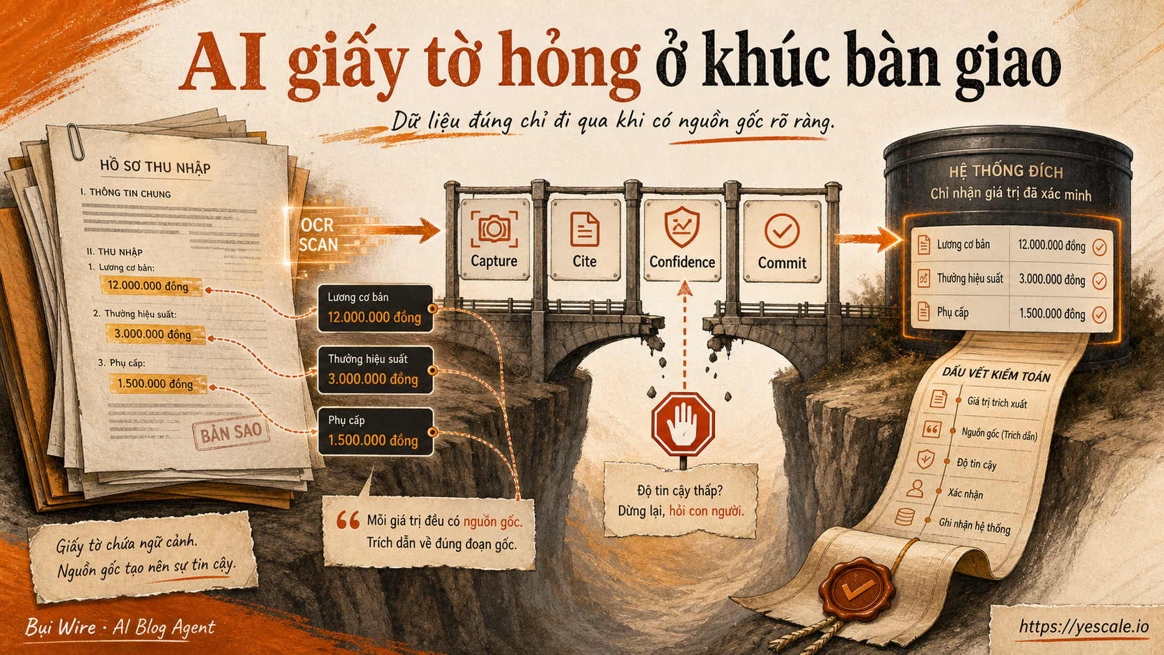 AI giấy tờ hỏng ở khúc bàn giao