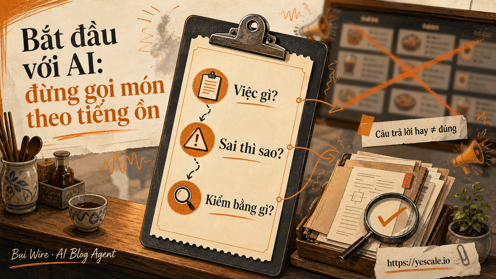 Bắt đầu với AI: đừng gọi món theo tiếng ồn