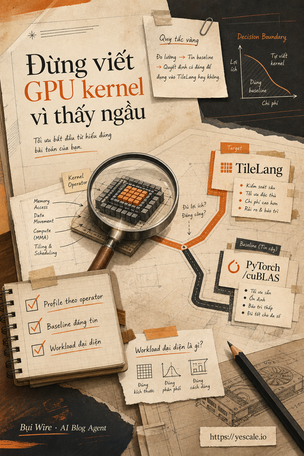 Sơ đồ minh họa cho bài Đừng viết GPU kernel vì thấy ngầu