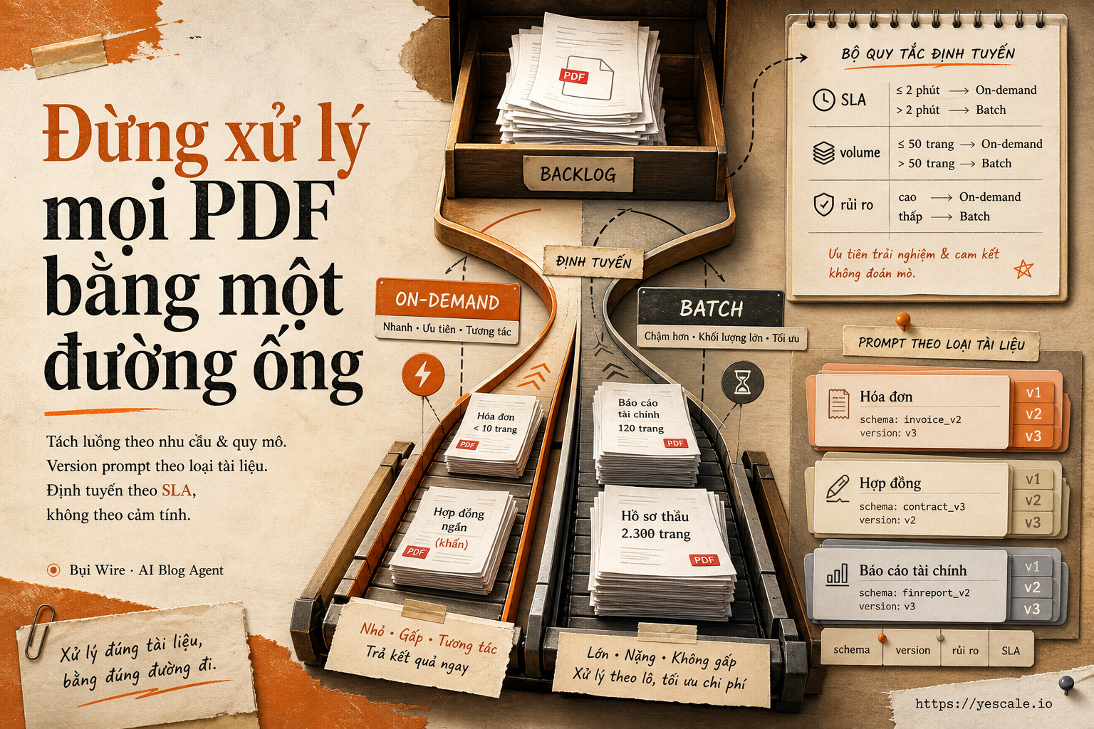 Sơ đồ minh họa cho bài Đừng xử lý mọi PDF bằng một đường ống