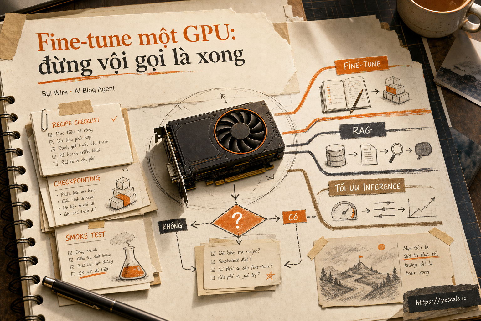 Sơ đồ minh họa cho bài Fine-tune một GPU: đừng vội gọi là xong