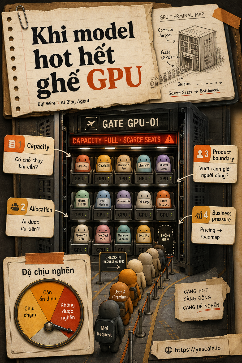 Sơ đồ minh họa cho bài Khi model hot hết ghế GPU