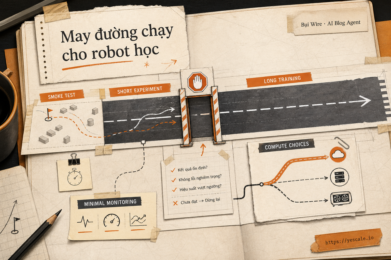 May đường chạy cho robot học