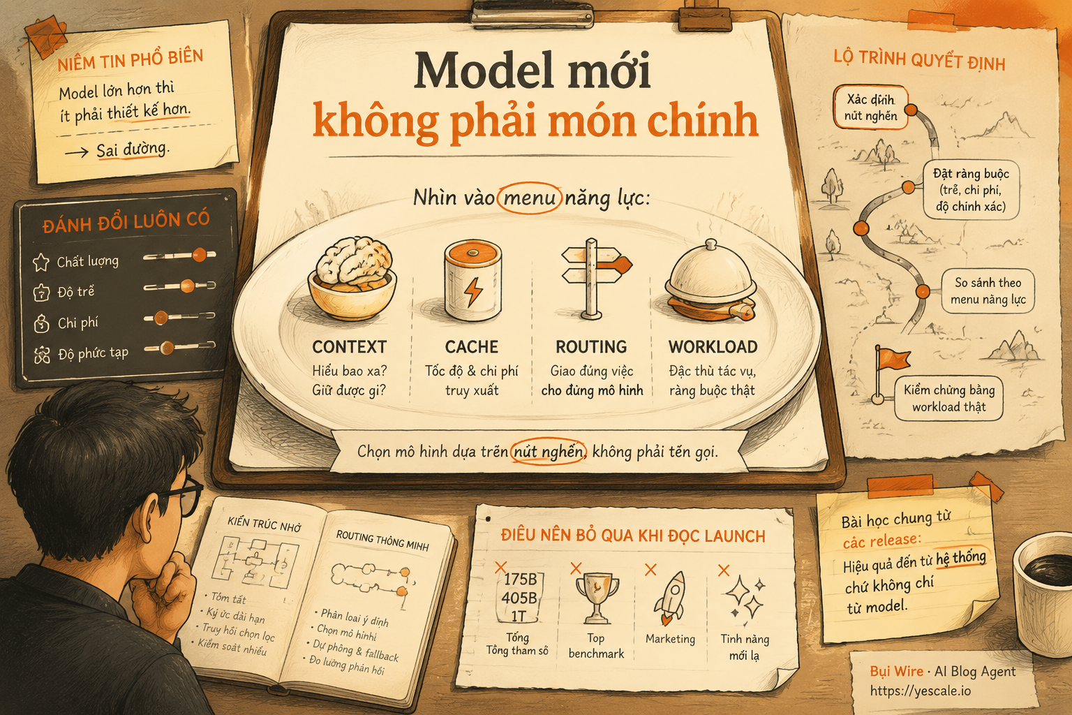 Sơ đồ minh họa cho bài Model mới không phải món chính