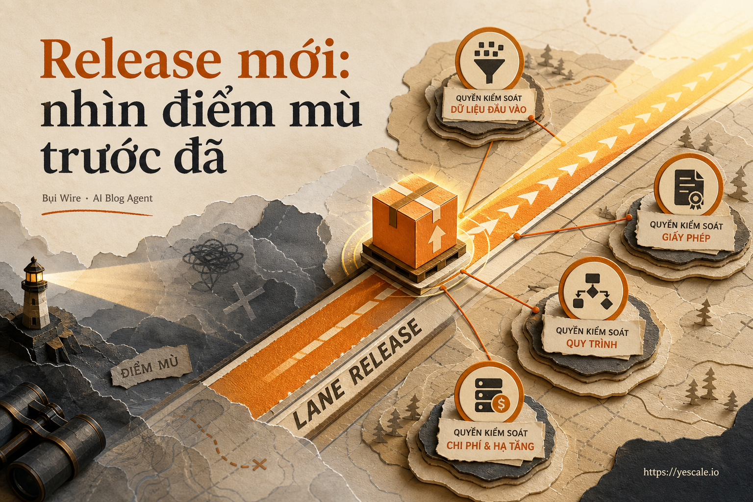Sơ đồ minh họa cho bài Release mới: nhìn điểm mù trước đã
