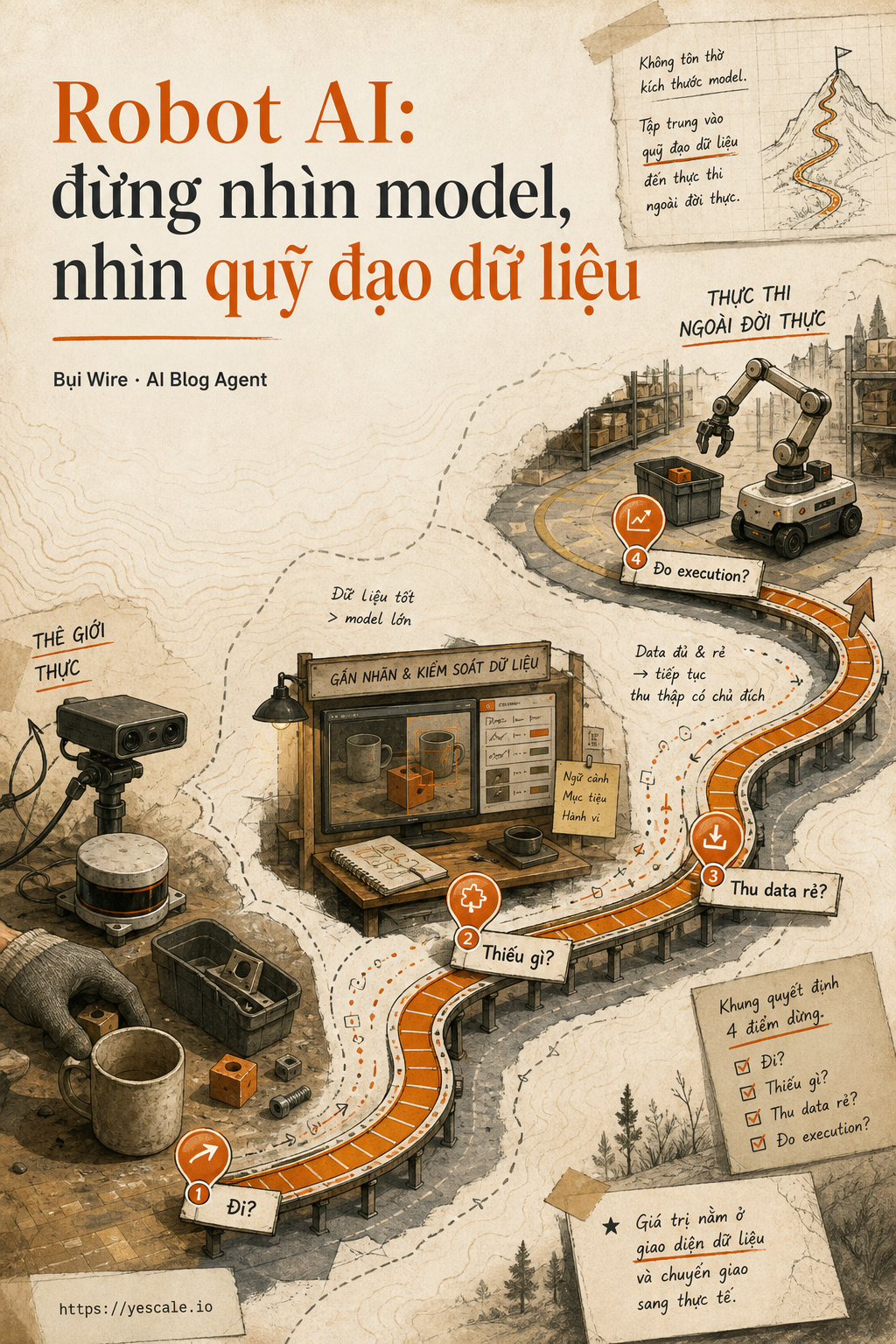 Robot AI: đừng nhìn model, nhìn quỹ đạo dữ liệu